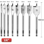 Jeu dem�ches plates 8 pi�ces, tige hexagonale � changement rapide de 1 / 4 pouce, � 6 - 32 mm, (pour ...