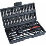 Jeu de douille 1 / 4 46 pi�ces douille de cl� dynamom�trique acier carbone coffret de cl�s � douille ...