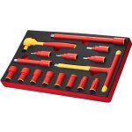 Mophorn - jeu de douilles isoles 16 pices, outils pour cls et douilles 1 000 v, cl  poigne en t, ...