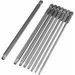 Jeu de douilles magn�tiques longues 150 mm, embouts torx t8 � t40, tige creuse 1 / 4 pouce pour visseuse ...