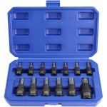 Jeu de douilles torx 13 pièces, embouts t8 - t60 en acier s2 et douilles en acier chrome vanadium 1 / ... Jeu de douilles torx 13 pièces, embouts t8 - t60 en acier s2 et douilles en acier chrome vanadium 1 / ...