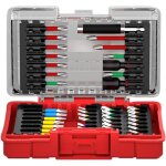 Jeu de douilles de vis - 42 - en - 1 avec adaptateur & accessoires adaptateur magn�tique avec prolongateur, ...