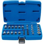 Jeu d'embouts et de cl�s � douille 10 mm (3 / 8') profil e / profil t (pour torx) 34 pi�ces
