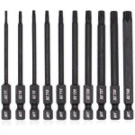 Jeu d'embouts torx pour tournevis, perceuses et cls  chocs, rsistant  la temprature, traitement ...