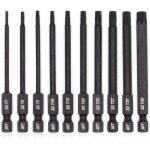 Jeu d'embouts torx pour tournevis, perceuses et cl�s � chocs, r�sistant � la temp�rature, traitement ...