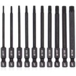 Jeu d'embouts torx pour tournevis, perceuses et cls chocs, rsistant la temprature, traitement thermique ...
