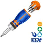 Jeu d'embouts de tournevis � cliquet courts � tige cr - v (8 pi�ces) - wss8608