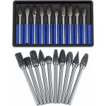 Jeu de fraises en carbure fichiers rotatifs acier au tungst�ne 10pcs diam�tre t�te coupe pour fraise ...