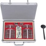 Jeu de lentilles de test optique 104 pi�ces, monture d'essai optique avec monture d'optom�trie et �tui ...