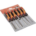 Jeu de limes avec manche ergo?, douces, 100 mm - 6 pcs - bahco