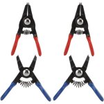 Jeu de mini pinces � anneau pression, 4 pi�ces, universel, en m�tal, � ressort, durable pour circlip ...