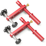 Jeu de pinces pour chien d'�tabli 20mm avec coussinets de protection rouge pour table d'�tabli � bois ...