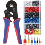 Jeu de pinces  sertir virole 0. 08 - 16mm avec 1200 viroles, 9 types embout de cablage isoles qualit ...