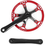 Jeu de plateaux de v�lo meijun 170mm, plateau 45t ou 47t, disque de cha�ne noir ou rouge pour transmission ...