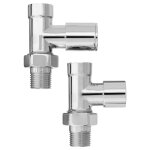 Jeu de robinets de radiateur droits 1 / 2'' chrom�s