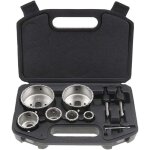 Jeu scies de cloche ensemble d?outils 9 pi�ces perceuse carreaux carrelage tr�pan de forage couronne ...