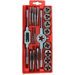 Jeu de tarauds et fili�res 20 pi�ces en acier alli� au tungst�ne, kit d'outils de taraudage et de filetage ...