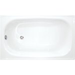 Jika - groupe roca) riga 120 x 70 cm baignoire gain de place 140 l en acier �maill�, sans pieds, blanc ...