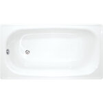 Jika - groupe roca) riga 130 x 70 cm baignoire gain de place 150 l en acier �maill�, sans pieds, blanc ...