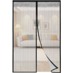 Jiubiaz 120 x 240 cm moustiquaire porte magn�tique rideau de porte anti mouche bande adh�sive sans per�age ...