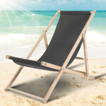 Jiubiaz chilienne de jardin chaise longue pliante confortable balcon bois chaise longue 120 kg gris