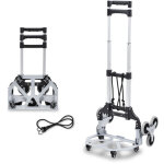 Jiubiaz diable pliable en aluminium chariot avec 6 roue d'escalade?charge statique max. 70 kg