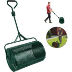 Jiubiaz �pandeur de jardin 75 l ? 60 � 40 cm, �pandeur � rouleau pour engrais et semences vert