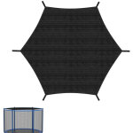 Jiubiaz housse trampoline 306 cm 10ft, tente pare - soleil oxford imperm�able anti - uv bleu pour 8 barres ...