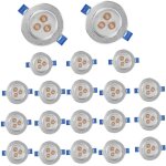 Jiubiaz spots encastrable pour plafond led orientables 3w 80mm plafond salle de bain cuisine biblioth�que ...