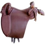 Taglia unica, noir: selle camarghese complte en cuir avec finitions soignes