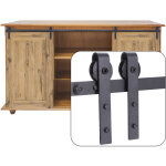 Jn. songs - 1, 2m rail porte coulissante mini quincaillerie kit de rail pour porte coulissantepour meuble ...