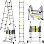 Chelle t�lescopique extensible escabeau pliant ladderen en aluminium marchepieds escamotables capacit� ...
