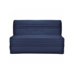 Sans marque - jo� banquette bz 3 places - tissu bleu marine - contemporain - l 143 x p 97 cm