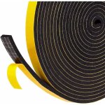 Joint adh�sif en mousse caoutchouc pour isolation fen�tre - 1 rouleau - 12mm x 3mm x 4m - multifonction ...