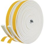 Joint adh�sif pour porte entr�e fen�tre, joint isolant en mousse caoutchouc 2 rouleaux 12mm x 6mm x 4m ...