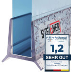 Joint de douche pour paroi en verre, 120cm, vitre 5 / 6 mm, joint d'�tanch�it� pvc droit pour les cabines ...