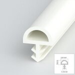 Joint d'tanchit en caoutchouc pour cadre de porte ou fentre en forme de d, joint en silicone  rainure, ...