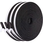 Joint isolation fen�tre en mousse adh�sif, joint porte entr�e en caoutchouc antioxydant, 6mm x 3mm, 15m ...