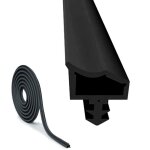 Joint de porte caoutchouc contre 10m, bruit et la poussi�re joint porte, largeur de rainure 4mm profondeur ...