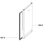Joint de porte (partie réfrigérateur, repère 191 0) Joint de porte (partie réfrigérateur, repère 191 0)