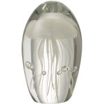 Presse - papier m�duse blanche en verre 12 cm