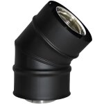 Joncoux raccord pole  granuls tanche apollo pellets - diamtre 80 / 125 - coude 45 - noir mat