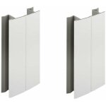 Jonction de plinthe 150mm blanc mat multi - angle pour coins de cuisine raccord en pvc pour assemblage ...