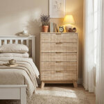Jookgbd - commode 40x73x108 cm 5 tiroirs, meuble de rangement pour salon ou chambre, structure robuste ...