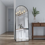 Jookgbd - miroir complet arqu� 162x53 cm, miroir sur pied bomb� en aluminium, miroir mural ou au sol, ...