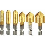 Joorrtfraises a bois 6pcs, fraise conique 90� hss, fraise � chanfreiner carbure, 6mm, 8mm, 9mm, 12mm, ...