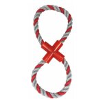 Jouet pour chien 'corde en forme de 8' 11cm multicolore