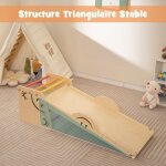 Jouets d'escalade d'int�rieur ensemble d'escalade en bois avec rampe r�versible bascule escabeau r�glable ...