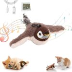 Jouet interactif pour chat avec mouvement d?oiseau et cataire ? rechargeable par usb