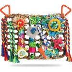 Jouet perroquet, jouet mural suspendu pour oiseaux, d�coration des cages � oiseaux de petite et moyenne ...